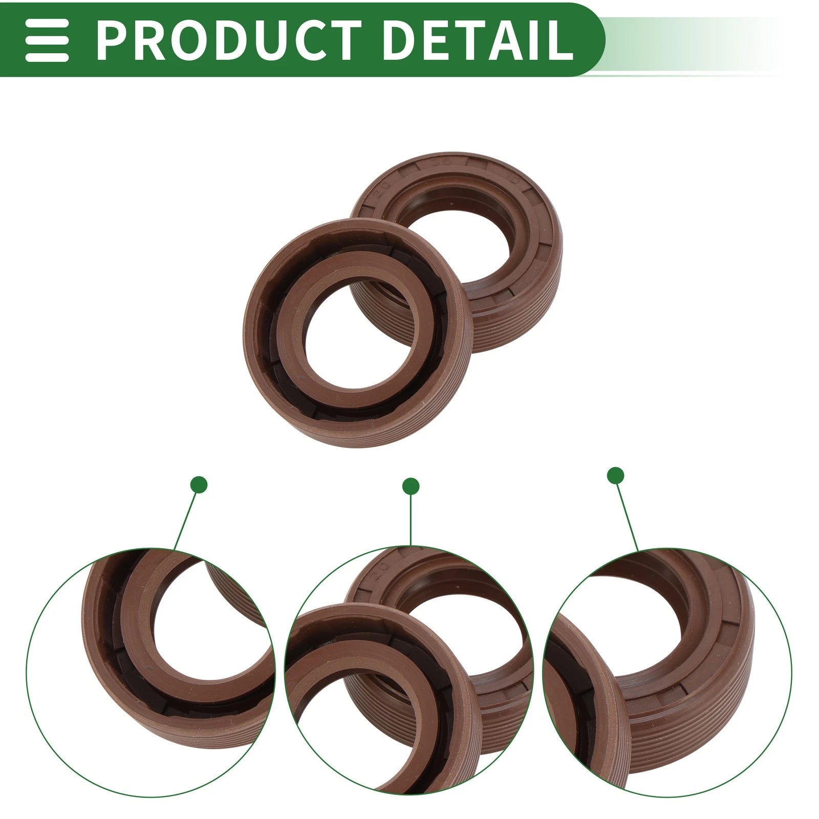 Set of 5 Oil Seal FKM Rubber 20x35x10mm for Various Models 