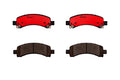 Set of 4 Brembo Rear NAO Ceramic Slotted Brake Pads for Chevrolet GMC Cadillac