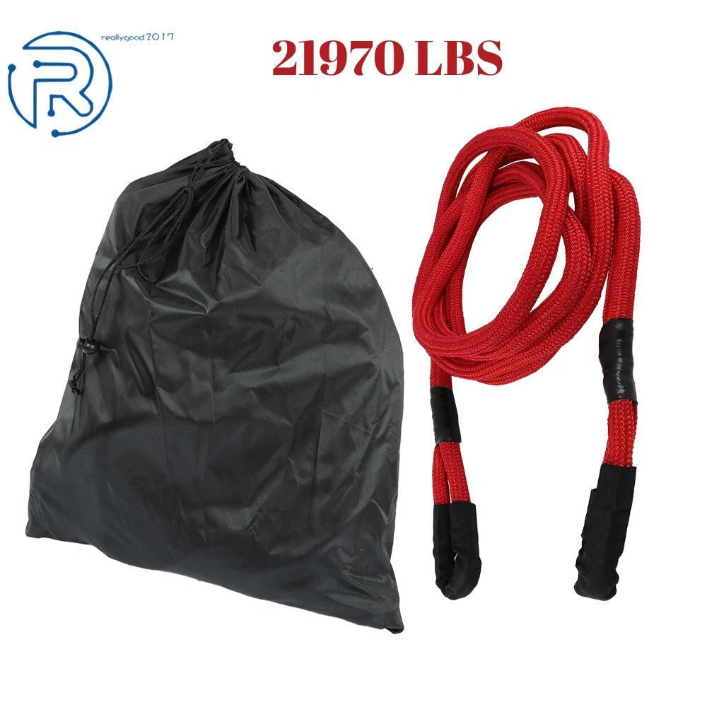 Tow Snatch Strap Recovery Kinetic Rope for Energy Truck (21970 lbs, 7/8"×21')