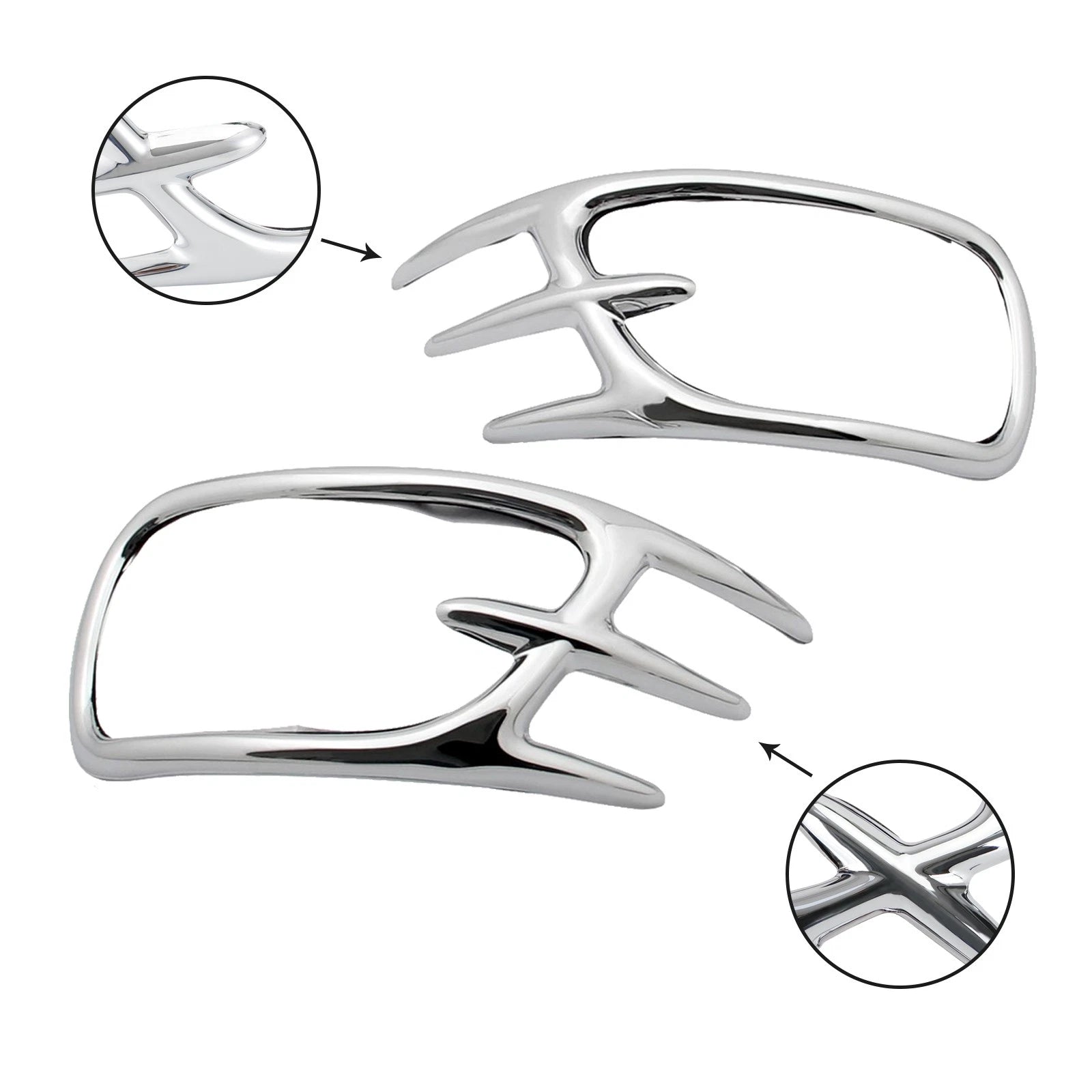 Chrome Fairing Mirror Back Accent Grilles for Honda GL1800 (2001–2011)