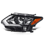 OE Style Left Side Headlight for Nissan Rogue (2017–2020) Black Housing Amber Corner