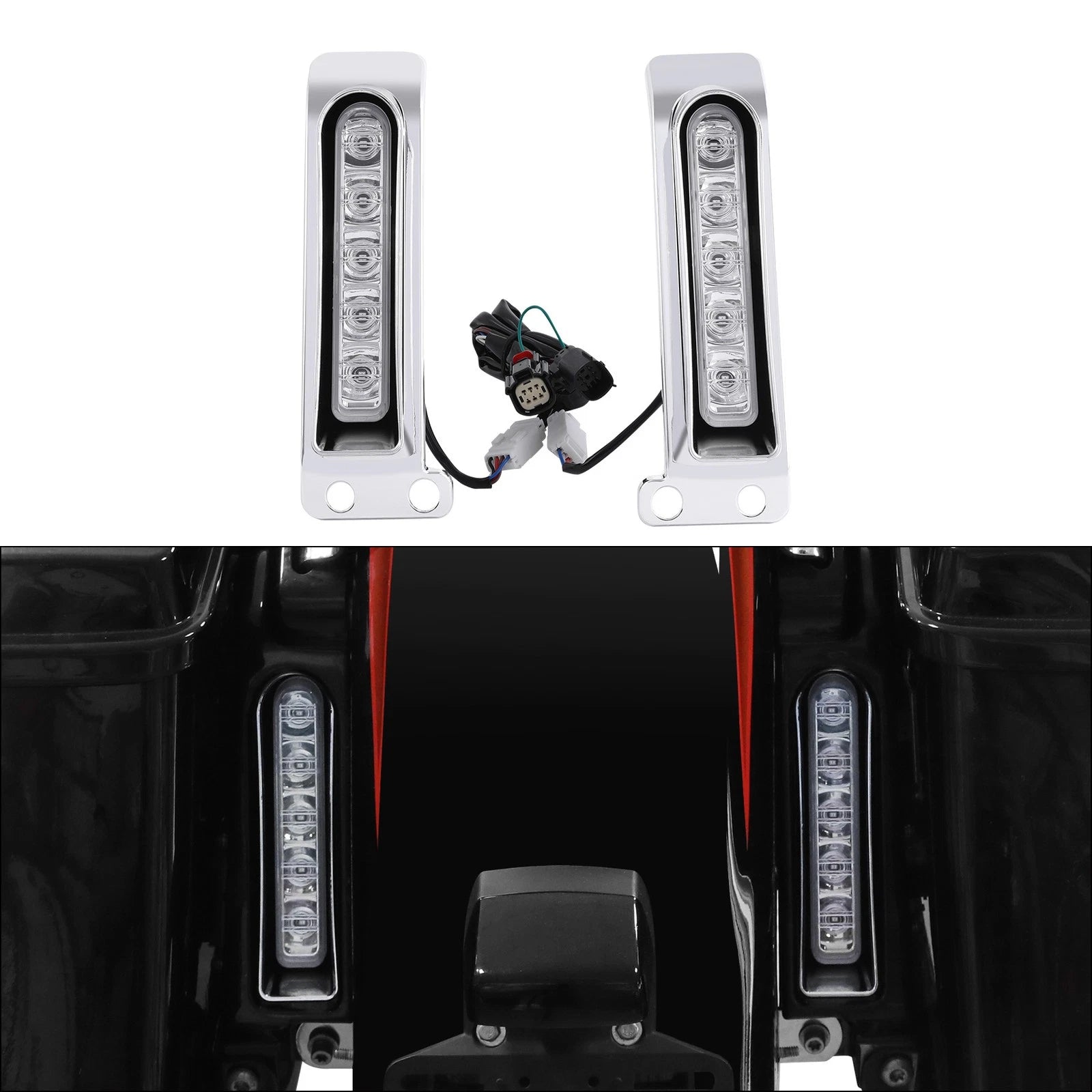 Saddlebag LED Inserts for Harley Touring Electra Glide (2014–Present)