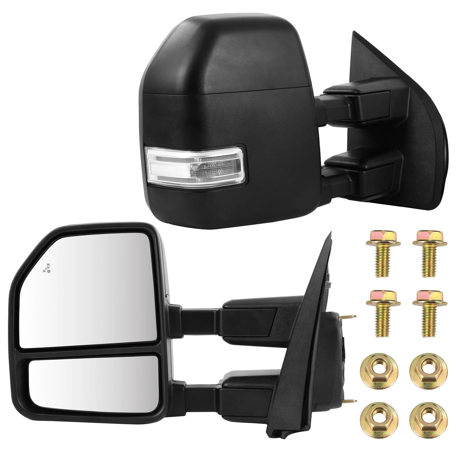 Set of 2 Power Heated Clearance Lamp Mirrors for Ford F250 (2017–2019)