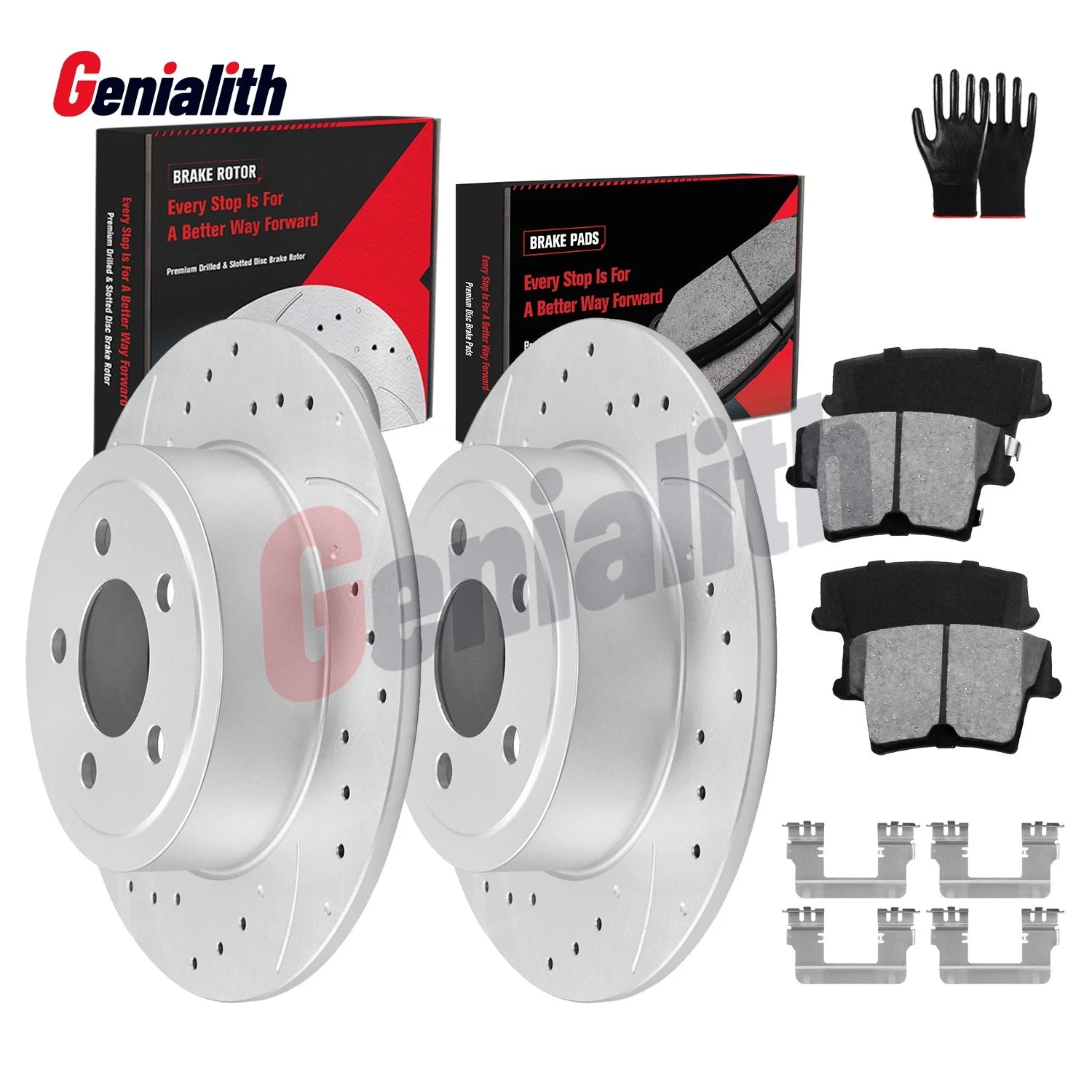 RWD 320mm Rear Drilled Rotors Brake Pad for Dodge Charger Challenger (2006–2020)