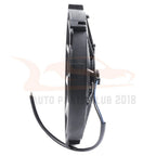 9" Black Universal Plastic Slim Radiator Cooling Fan Mount Kit 12V