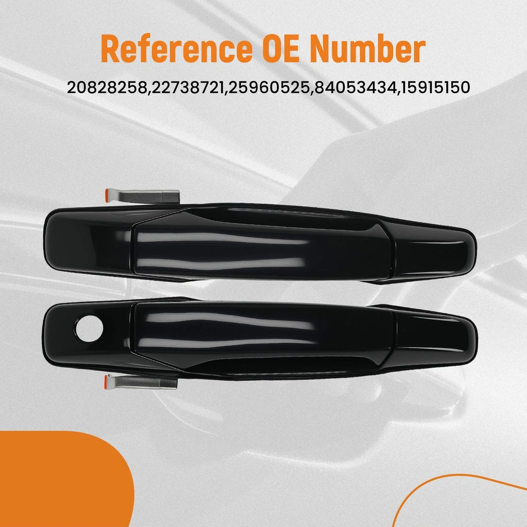 Set of 2 Exterior Door Handles for Chevrolet Silverado 1500 (2007–2013) 25890216