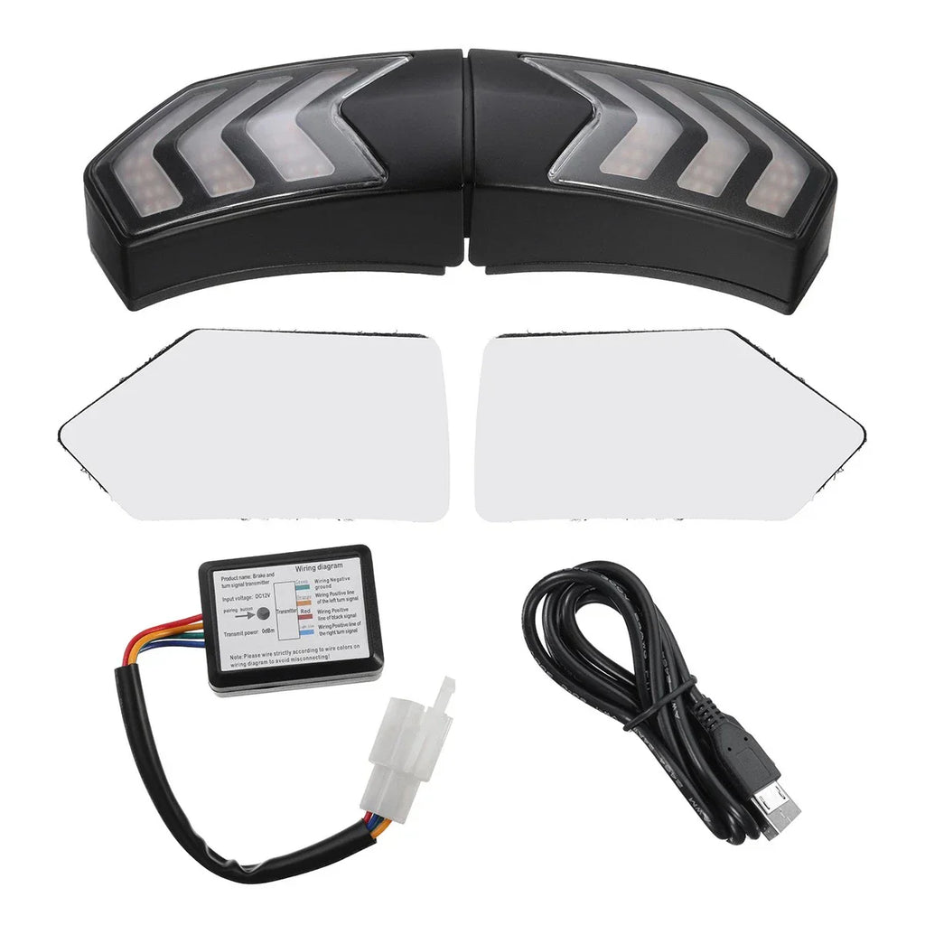 Wireless Turn Signal Brake Light for Motorcycle Helmet LED Safety Warn Lamp