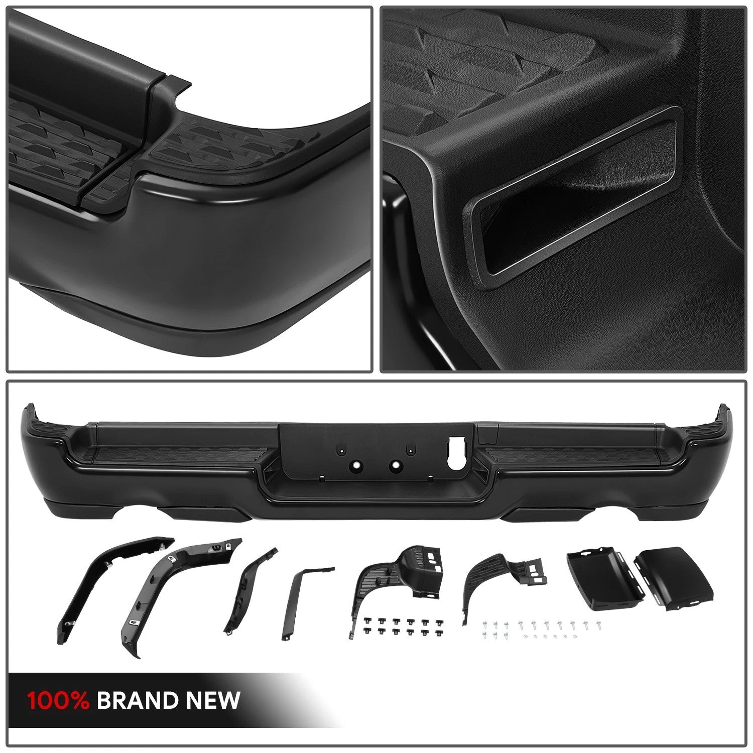 Dual Exhaust Rear Bumper Assembly for RAM 1500 (2019–2024) Black