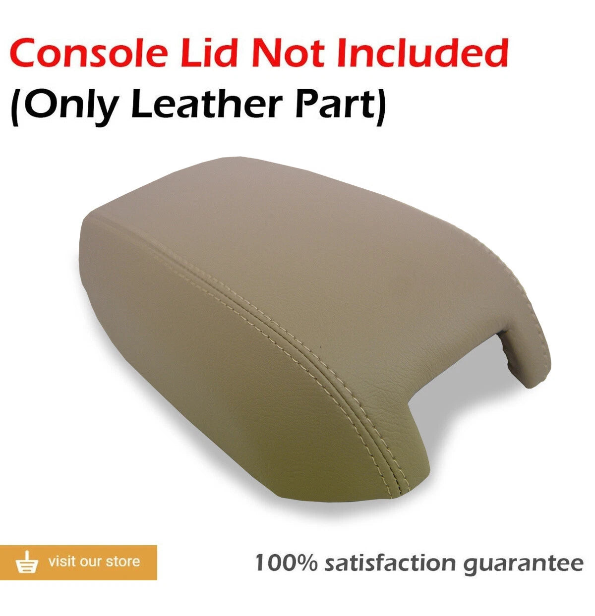 Console Lid Pull Cover for Volvo XC90 (2003–2014) Leather Beige