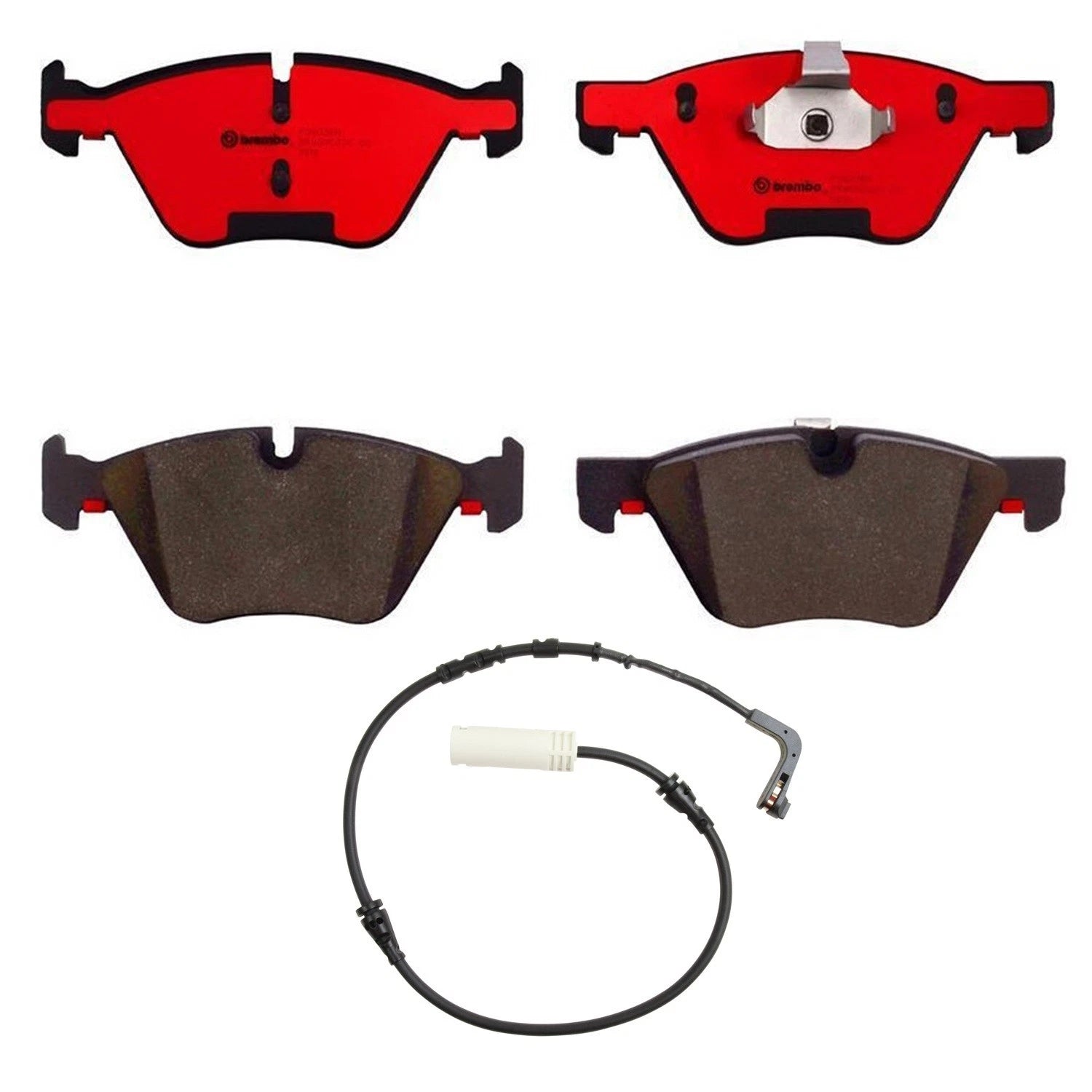 Front Ceramic Brake Pad Set with Sensor for BMW E82 E88 E90 E91 E92