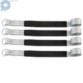 Set of 4 Car Rim Tie Downs for Universal Use (2" x 144")