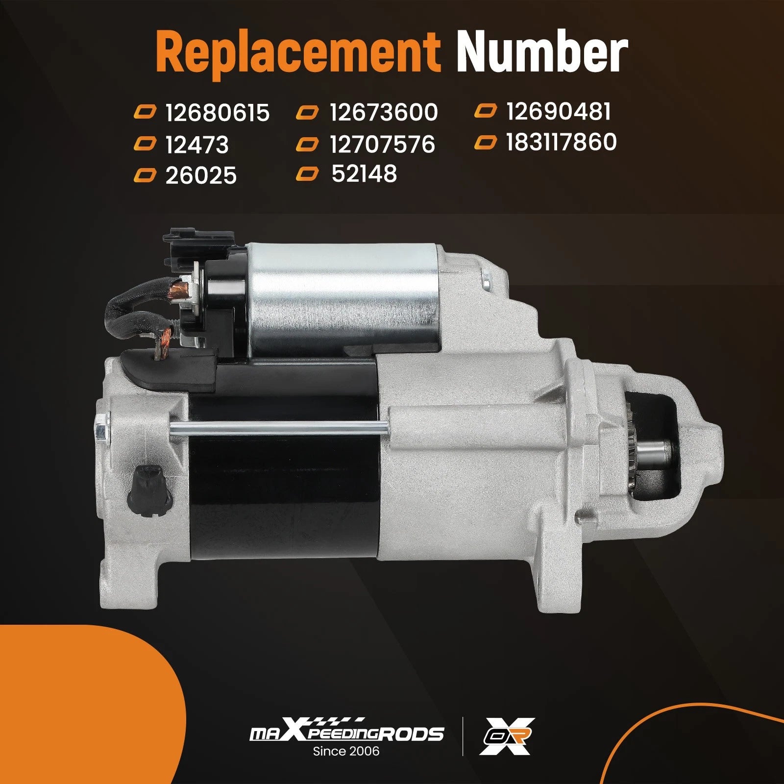 Starter Motor for Chevy Equinox Malibu Cruze GMC Terrain (2017-2020)