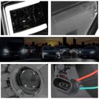 3D E-Shape LED DRL Projector Headlights for Ford Super Duty (2011–2016)