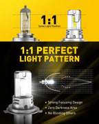 2X AUXITO 9003 H4 LED Headlight Bulb Kit Hi/Lo Beam 25000LM for