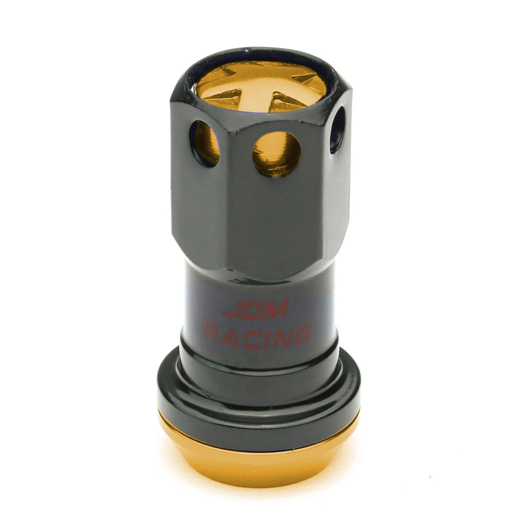 20Pcs Gold Aluminum M12x1.25 Close-End Rim Lug & Lock Nuts for Universal