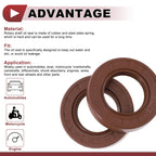 2X Oil Seal Rotary Shaft Seal for Various Models (35x60x12mm) FKM Rubber
