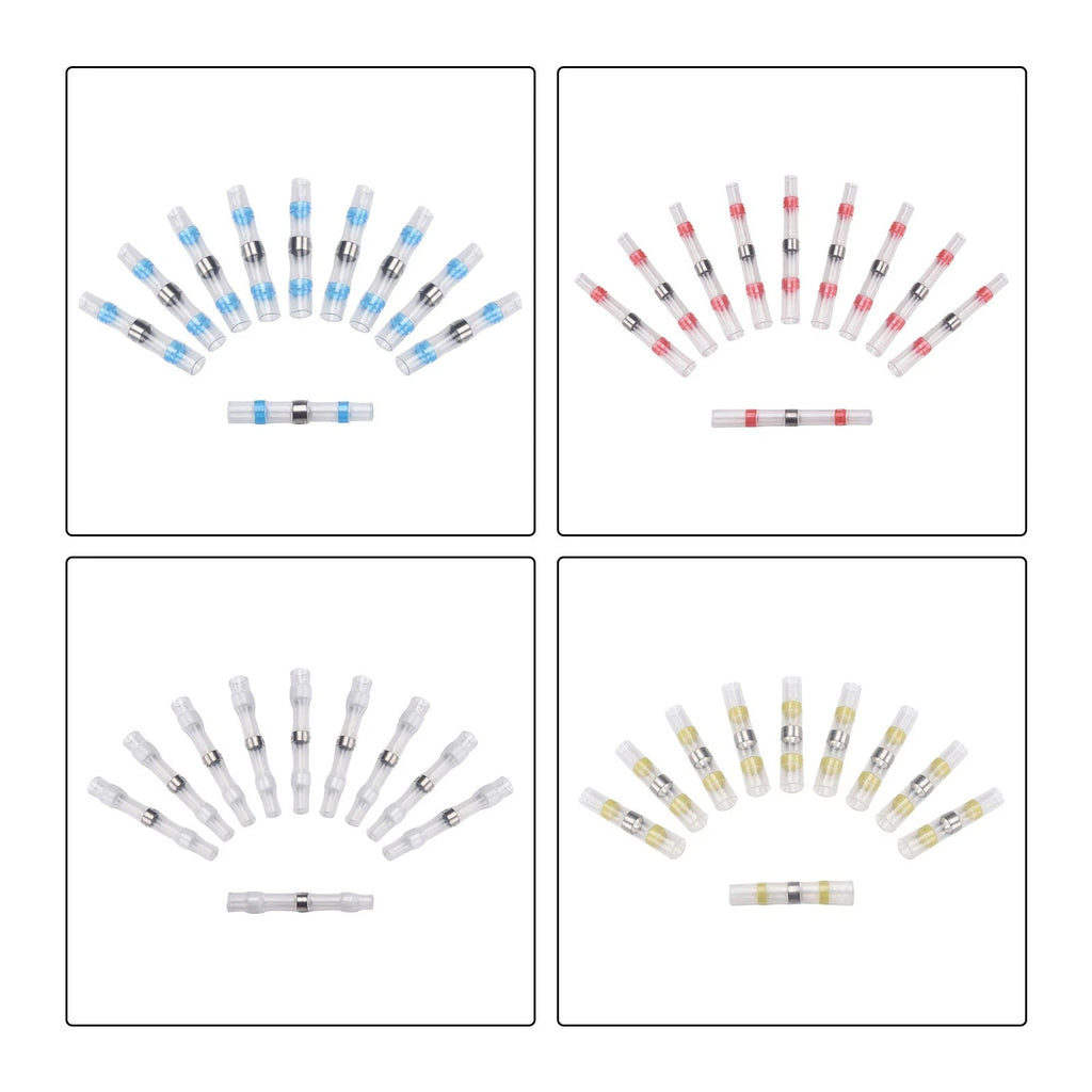 Set of 400 Waterproof Heat Shrink Butt Wire Connectors Terminal