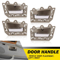 Set of 4 Beige Interior Door Handles for Jeep Grand Cherokee (2005–2010)