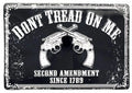 2X Don't Tread on Me Pistol Gun Sign Decal Tag Ammo 1789