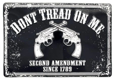2X Don't Tread on Me Pistol Gun Sign Decal Tag Ammo 1789