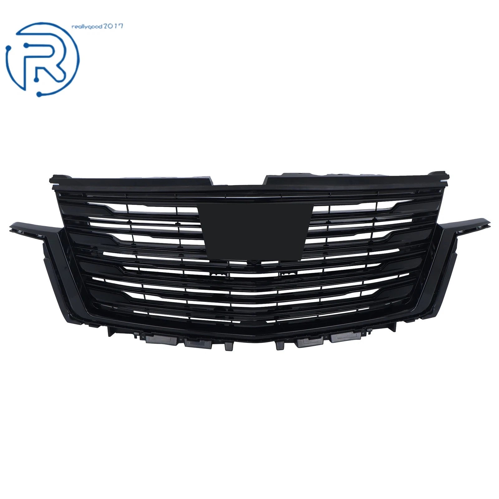 Front Bumper Upper Grille for Cadillac Escalade (2021-2023) Black Plastic