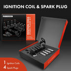 Set of 1 Ignition Coil & 4 Spark Plugs for Kia Rio (2001–2005)
