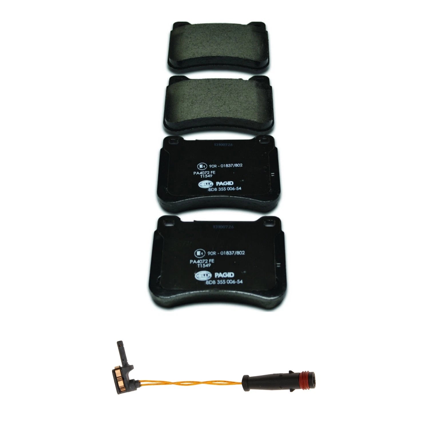 Hella Front Low-Met Disc Brake Pad w/Sensor for Benz C209 R171 W203 (2001–2010)