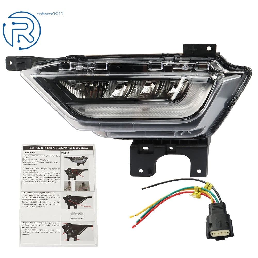 LED Left Driver Side Fog Light Assembly for Ford F150 (2021–2022)