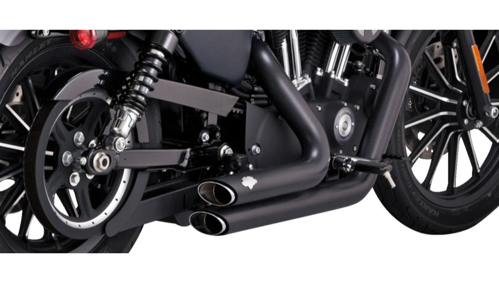 Vance & Hines Shortshots Staggered Black Exhaust for Harley XL (2014–2021)