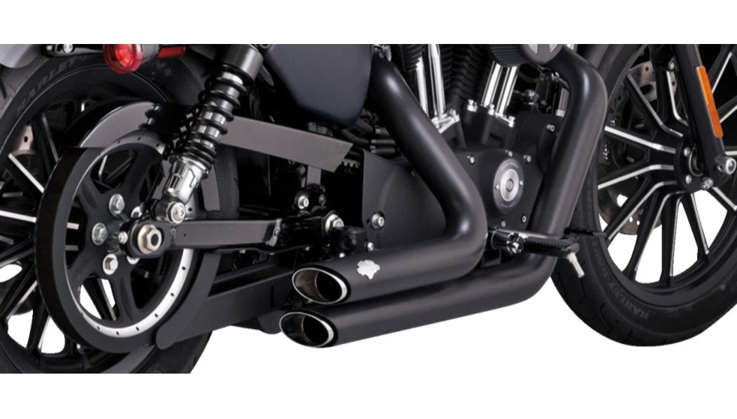 Vance & Hines Shortshots Staggered Black Exhaust for Harley XL (2014–2021)
