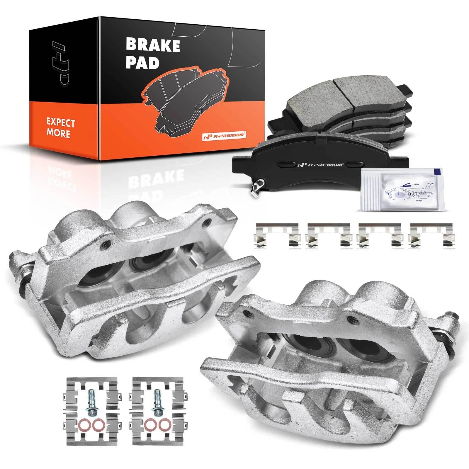 6X Front Brake Caliper & Pad Set for Chevy Colorado GMC Canyon (2009–2012)