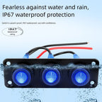 6 Gang LED Switch Panel for RV Boat Car (12V, IP67 Waterproof)