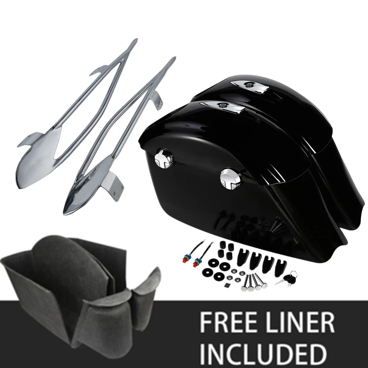 Saddlebag Electronic Latch Audio Lid Rail for Indian Chieftain Limited (2017–2018)