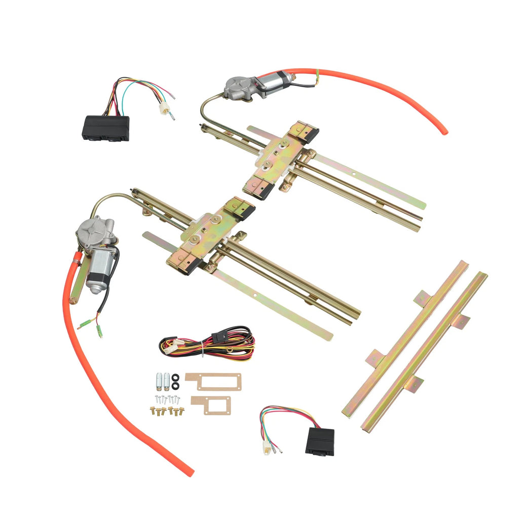 2-Door Power Window Kit for Universal Hot Rods (Flat Glass)