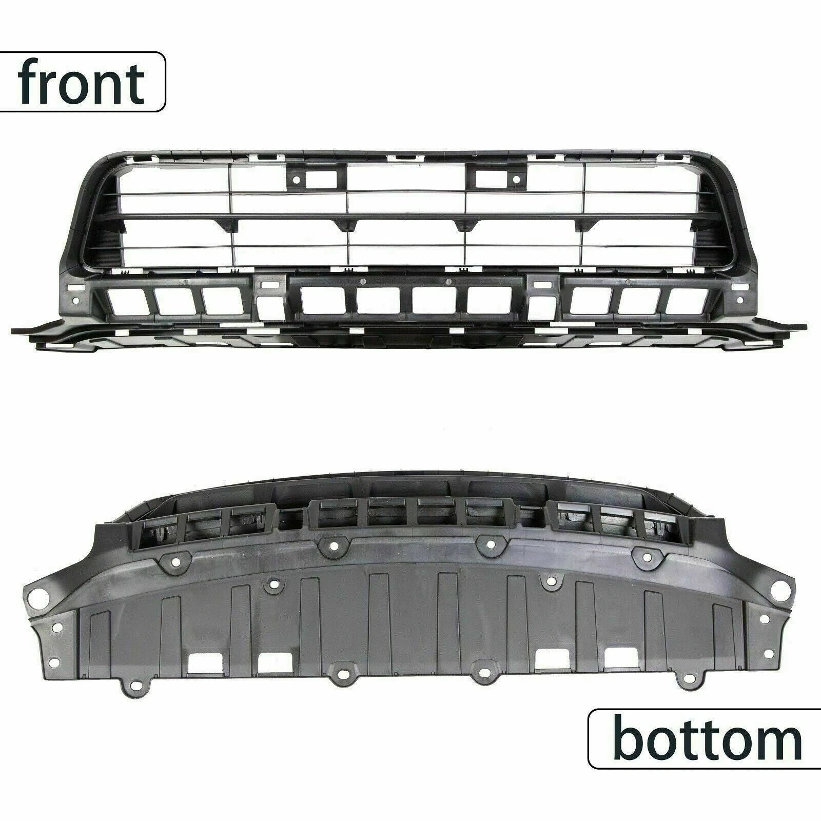 Front Bumper Lower Grille for Honda Civic Sedan (2009–2011) Black