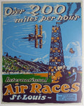 Vintage Replica Tin Sign - Airplane Race 200 MPH - St. Louis Air Show 2056