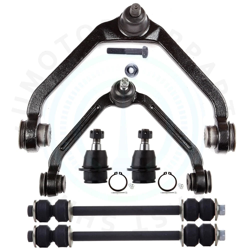 Set of 6 Front Upper Control Arms with Ball Joints for Ford Explorer (1995–2005)