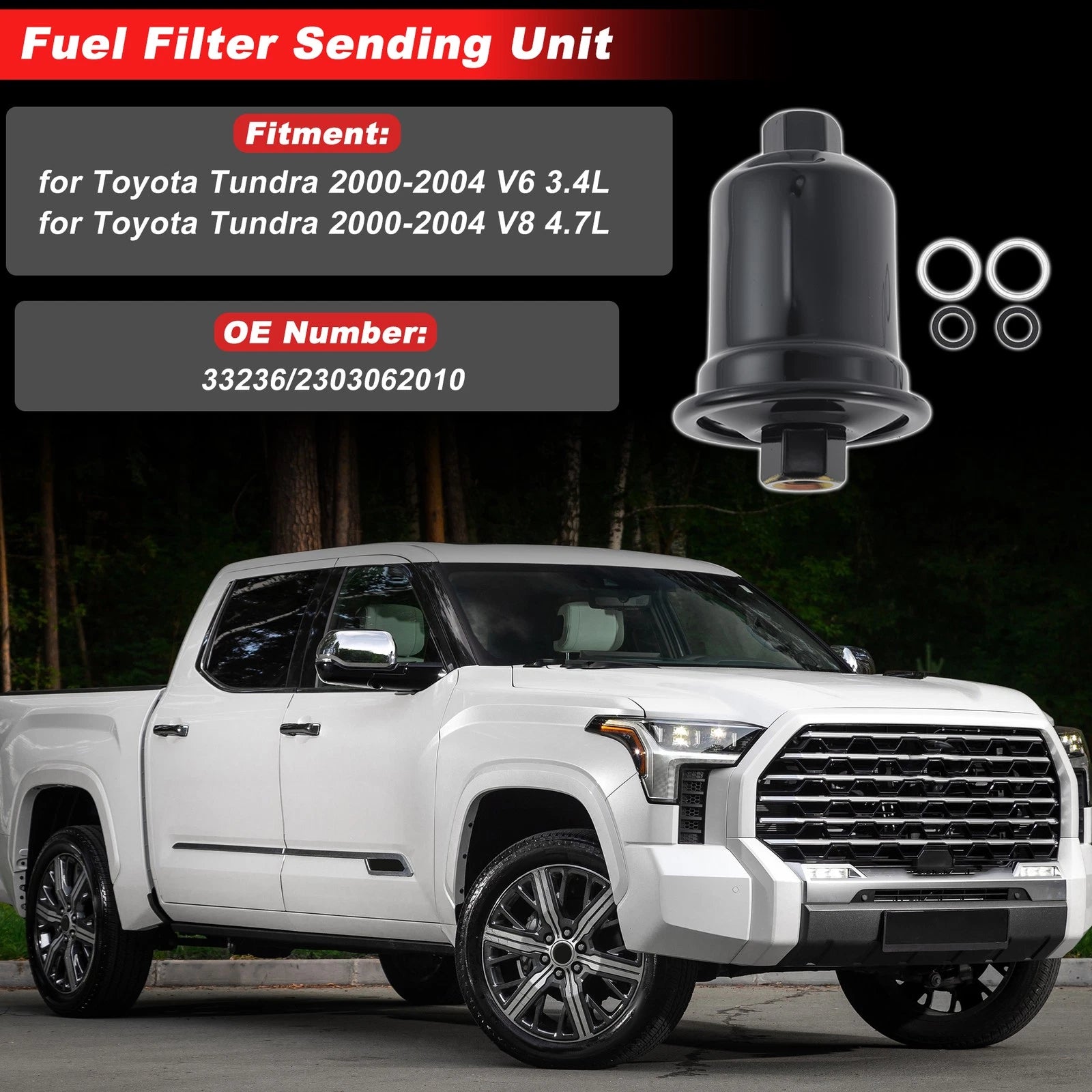 Fuel Filter Assembly for Toyota Tundra (2000–2004) V6 3.4L No. 33236