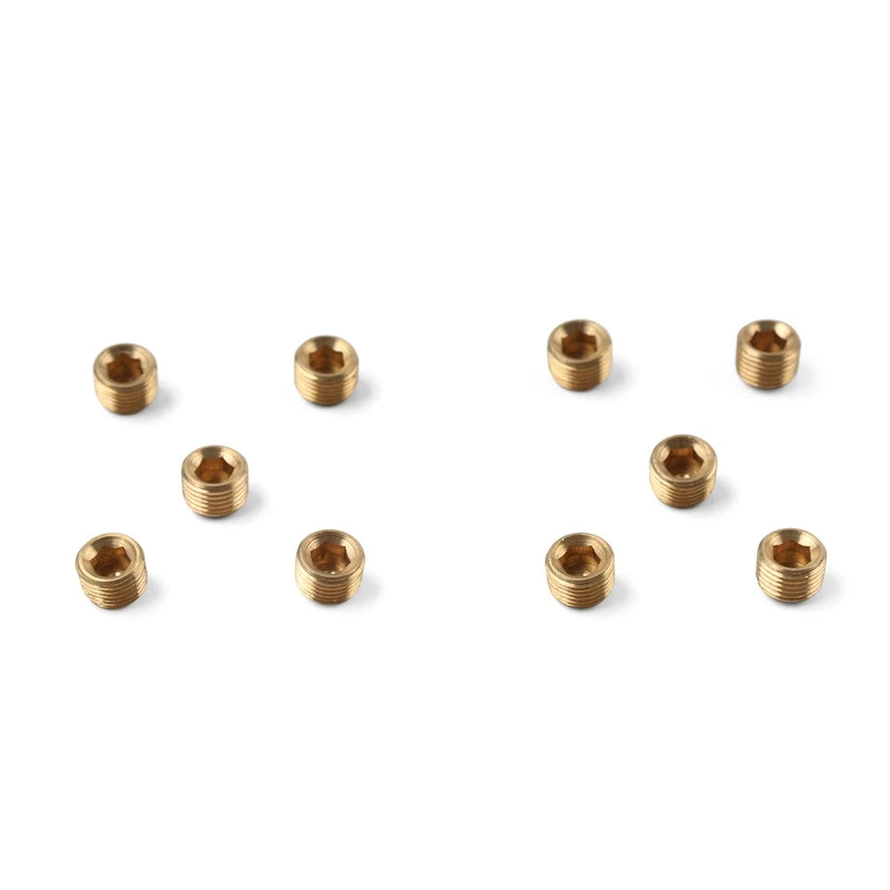 10pcs Brass Pipe Fitting Hex Counter Sunk Plug 1/8 Inch G Male Adapter