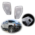 2X Clear Lens Front Fender Side Marker Lights for Hummer H3 (2006–2010)