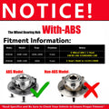 Pair Front Wheel Hub Bearings for Dodge Ram 1500 (2006–2009) W/ ABS 5Lug