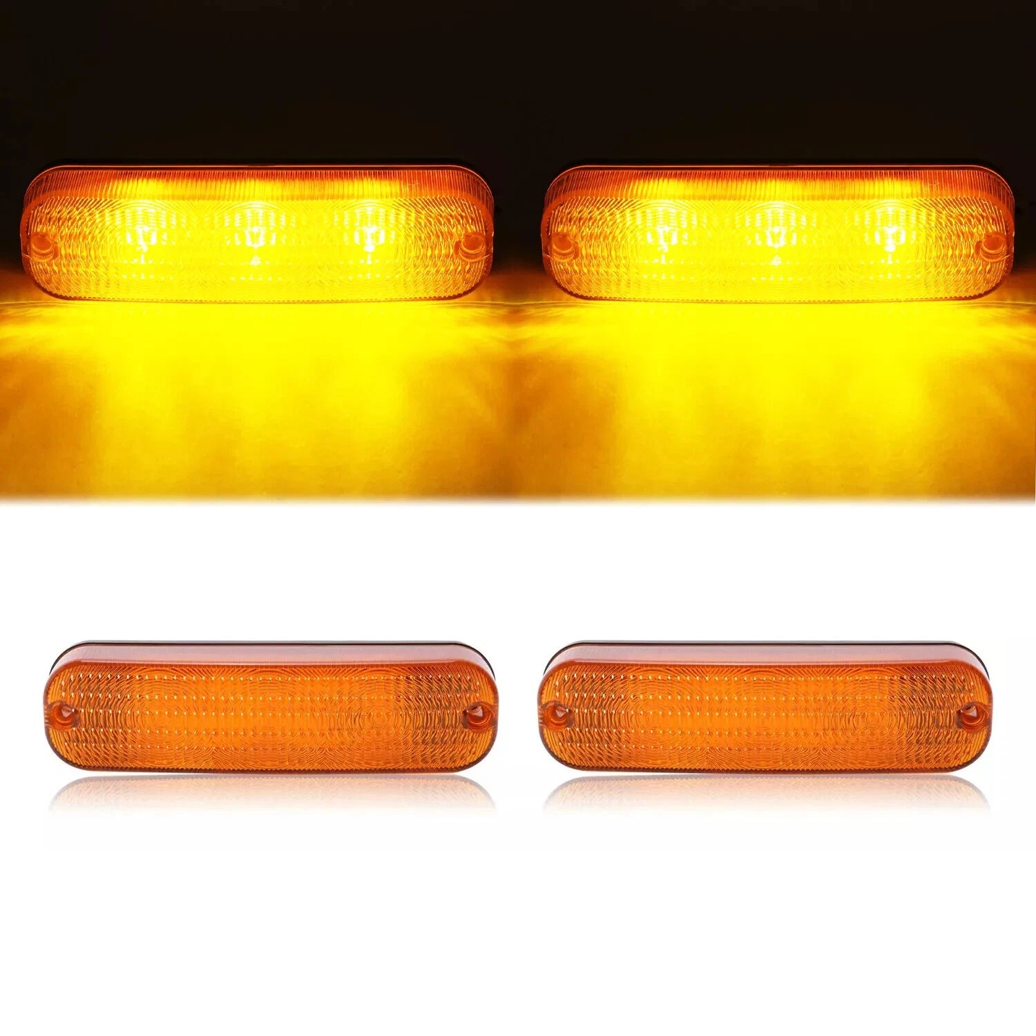 2X LED Amber Flashing Cab Lights for John Deere Tractor
