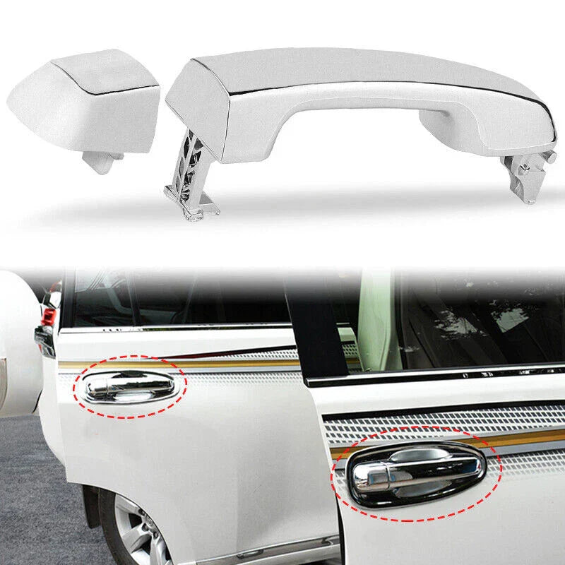 Rear Outer Door Handles for Toyota Prado J150 Series (2009-2020) Chrome