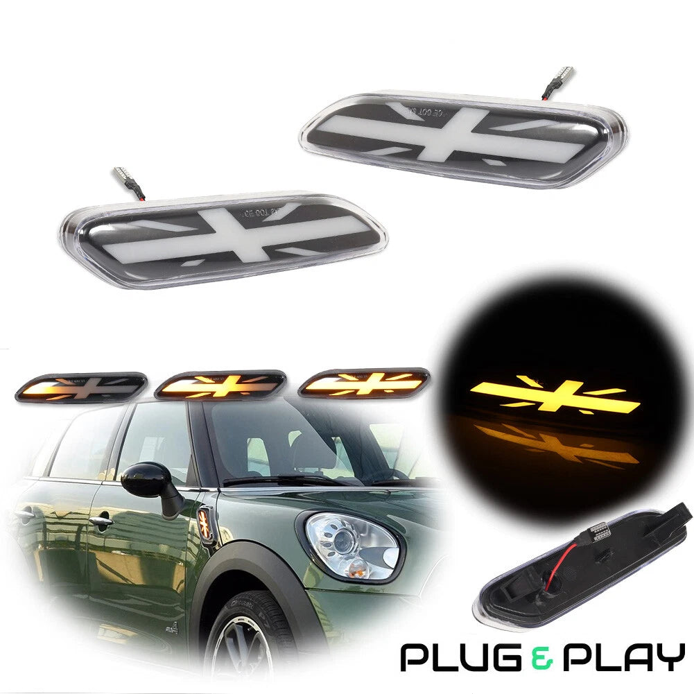 Amber LED Side Marker Signal Lights for MINI Cooper R60 R61