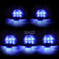 5Pcs Chrome Blue LED Cab Roof Running Lights for Ford Super Duty (1999–2016)
