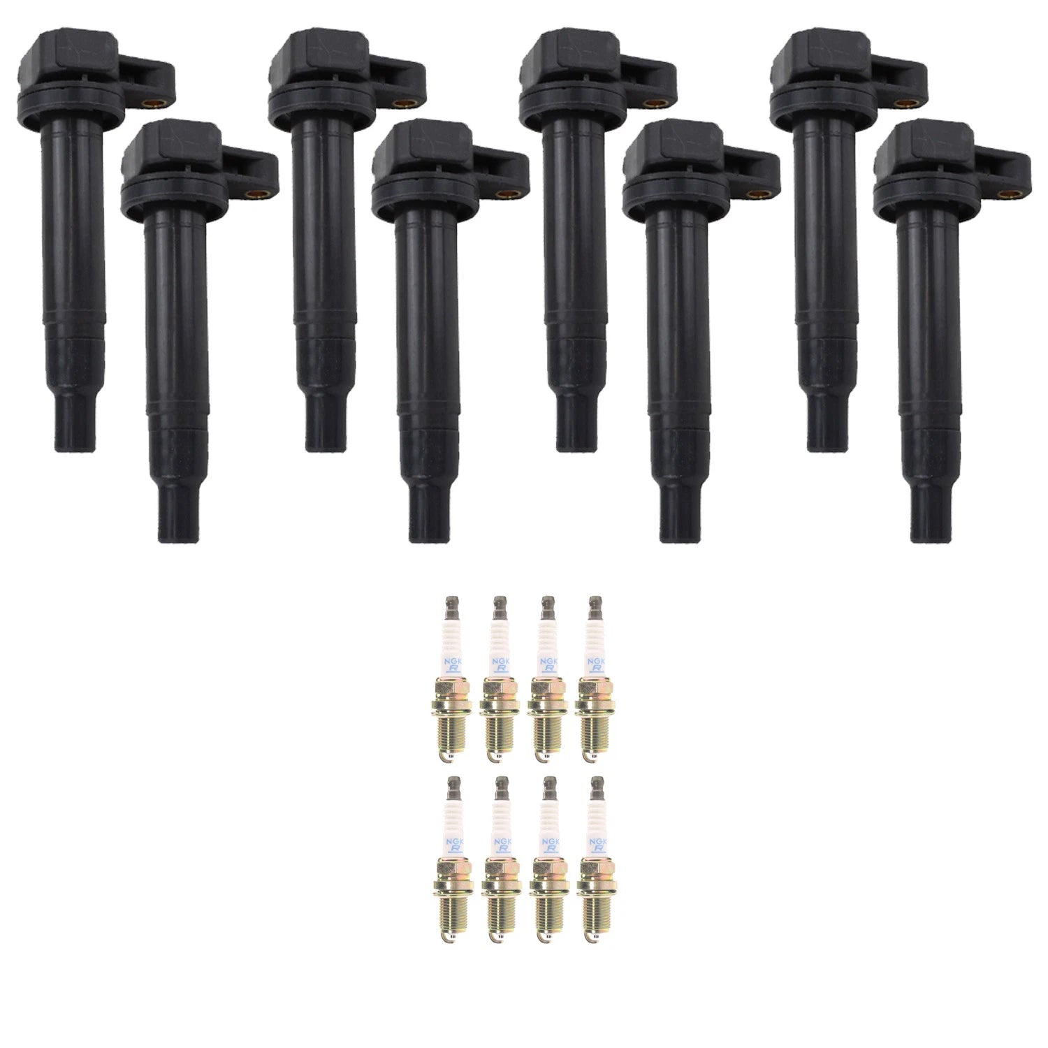Set of 8 NGK Ignition Coils & Nickel Spark Plugs for Lexus LX470, 4Runner, Land Cruiser (1998–2007)