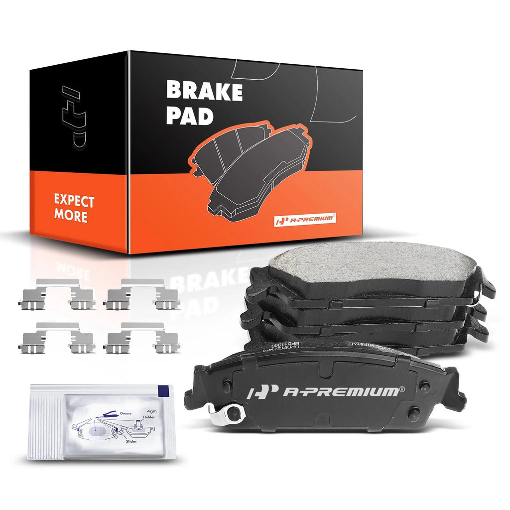 Set of 4 Rear Ceramic Brake Pads for Chevy Silverado 1500 (2007–2013)