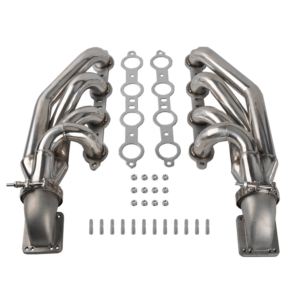 Turbo Exhaust Manifold + Elbow Adaptor T3 T4 V Band 3.0" for LS1 LS3 LS6 LSX V8 (2000–2023)