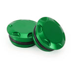 Aluminum Green Frame Hole Caps Plugs for Kawasaki Ninja 250 400 (2018–2022)
