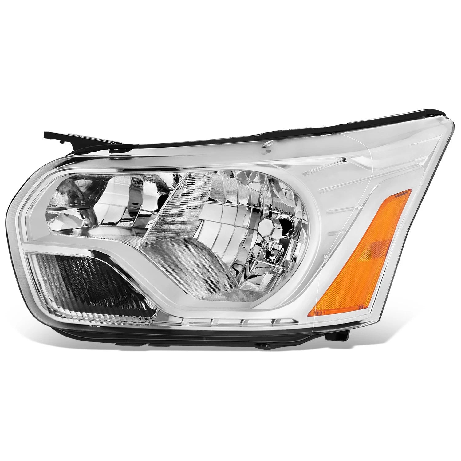Driver Side Headlight for Ford Transit 150-350 (2015–2023) - Chrome Amber